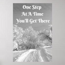 "One Step" Inspiration Wall Art Poster