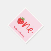One Strawberry Birthday Serviette (Ecke)