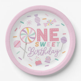 One Sweet Birthday 9" Paper Plate Pappteller