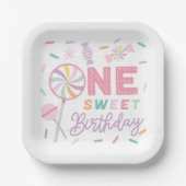 One Sweet Birthday Luncheon Napkin Pappteller (Vorderseite)