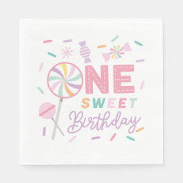 One Sweet Birthday Luncheon Napkin Serviette