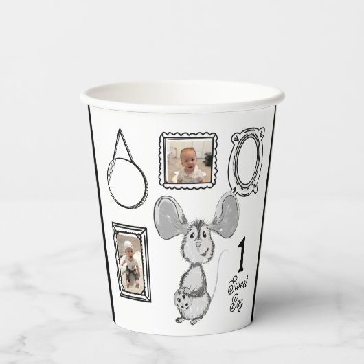 One Sweet Boy Cookie Birthday Party Pappbecher (Rückseite)