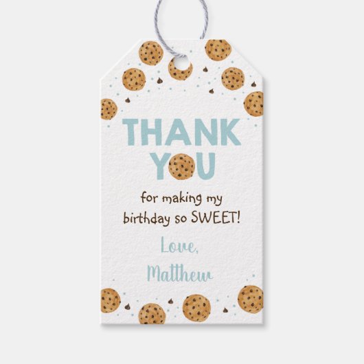 One Sweet Cookie First Birthday Vielen Dank Geschenkanhänger (Vorderseite)