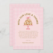 One Sweet Cookie Girl's First Birthday Vielen Dank Dankeskarte (Vorne/Hinten)