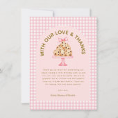 One Sweet Cookie Girl's First Birthday Vielen Dank Dankeskarte (Vorderseite)