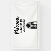 One Sweet Cookie Milk Mouse First Birthday Banner (Vertikal)