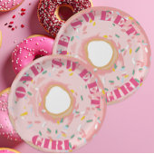 One Sweet Girl Pastel Unicorn Donuts Birthday Pappteller