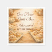 One Sweet Little Bun First Birthday Serviette (Vorderseite)