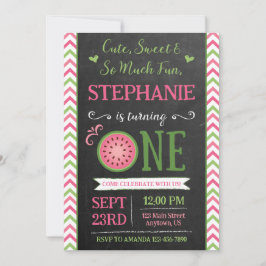 One Sweet Melon 1st Birthday Invitation Einladung