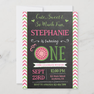 One Sweet Melon 1st Birthday Invitation Einladung