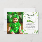 One Sweet Pea Erster Geburtstag Dankeskarte (Vorderseite)