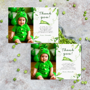 One Sweet Pea Erster Geburtstag Dankeskarte