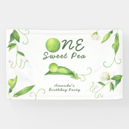 One Sweet Pea First Birthday Banner