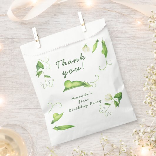 One Sweet Pea First Birthday Geschenktütchen (Ausgeschnitten)