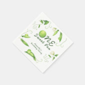 One Sweet Pea First Birthday Serviette (Ecke)