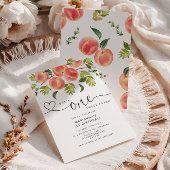 One Sweet Peach 1. Geburtstag Einladung