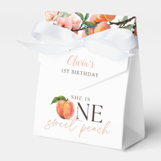 One Sweet Peach 1. Geburtstag Geschenkschachtel (Vorderseite)