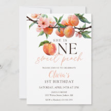 One Sweet Peach 1st Birthday 