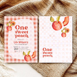 One Sweet Peach 1st Birthday Invitation | Girl Einladung