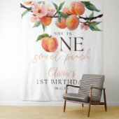 One Sweet Peach 1st Birthday Photo Backdrop Wandteppich (Beispiel)