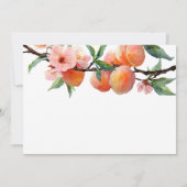 One Sweet Peach 1st Birthday Photo Einladung (Rückseite)