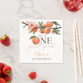 One Sweet Peach 1st Birthday  Serviette (Beispiel)