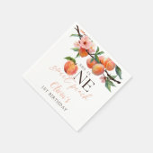 One Sweet Peach 1st Birthday  Serviette (Ecke)