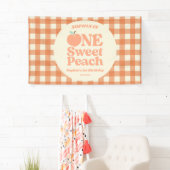 One Sweet Peach Orange First 1st Birthday Party Banner (Insitu)