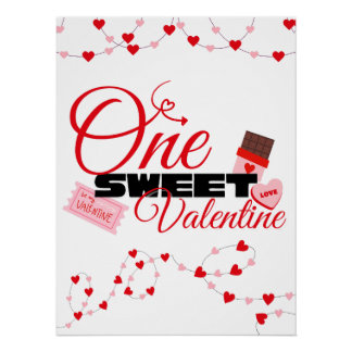 One Sweet Valentine First Birthday Decorations Poster