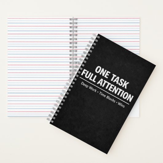 One Task Full Attention Deep Work Notizblock (Innen)