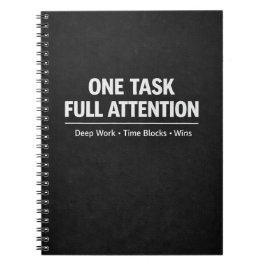 One Task Full Attention Deep Work Notizblock