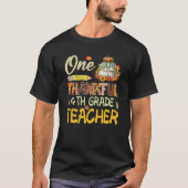 One Thankful 4th Grade Teacher Pumpkin Fall Thanks T-Shirt (Vorderseite)