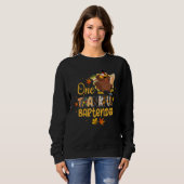 One Thankful Bartender Turkey Pilgrim Hat Thanksgi Sweatshirt (Vorne ganz)