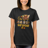 One Thankful Bartender Turkey Pilgrim Hat Thanksgi T-Shirt (Vorderseite)