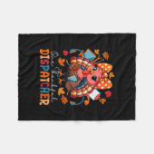 One Thankful Dispatcher Thanksgiving Turkey Bow Ti Fleecedecke (Vorderseite (Horizontal))