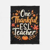 One Thankful Esl Teacher Fall Autumn Thanksgiving  Fleecedecke (Vorderseite)