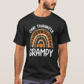 One Thankful Grampy Thanksgiving Rainbow Leopard F T-Shirt (Vorderseite)