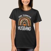 One Thankful Husband Thanksgiving Rainbow Leopard  T-Shirt (Vorderseite)