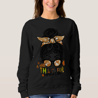 One Thankful Lunch Lady Cute Fall Autumn Thanksgiv Sweatshirt