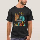 One Thankful Lunch Lady School Pumpkins Thanksgivi T-Shirt (Vorderseite)
