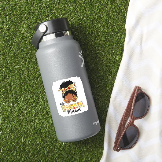 One Thankful Mama Funny Messy Bun Erntedank Aufkleber (HydroFlask Insitu)