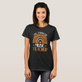 One Thankful Music Teacher Fall Rainbow Thanksgivi T-Shirt (Vorne ganz)