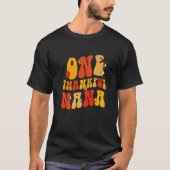 One Thankful Nana Retro Erntedank Groovy Style T-Shirt (Vorderseite)