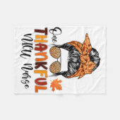 One Thankful Nicu Nurse Messy Bun Fall Nurse Viele Fleecedecke (Vorderseite (Horizontal))