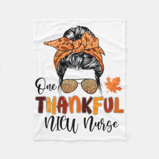 One Thankful Nicu Nurse Messy Bun Fall Nurse Viele Fleecedecke