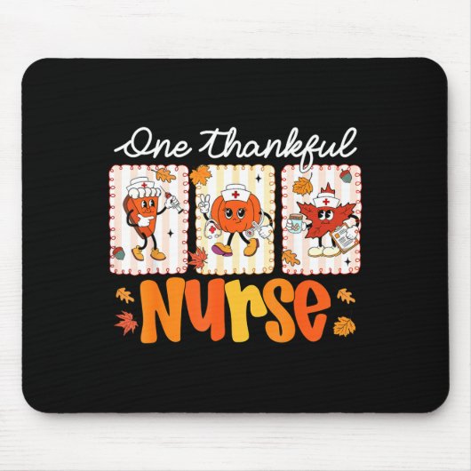 One Thankful Nurse Thanksgiving Turkey Day Nurse G Mousepad (Vorne)