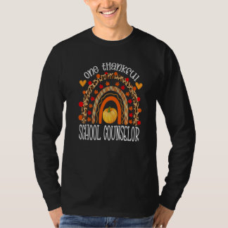 One Thankful School counselor Thanksgiving Rainbow T-Shirt