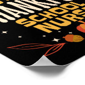 One Thankful School Nurse Fall Erntedank Nursin Poster (Ecke)