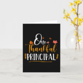 One Thankful School Principal Fall Erntedank Karte (Gelbe Blume)