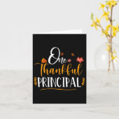 One Thankful School Principal Fall Erntedank Karte (Gelbe Blume)